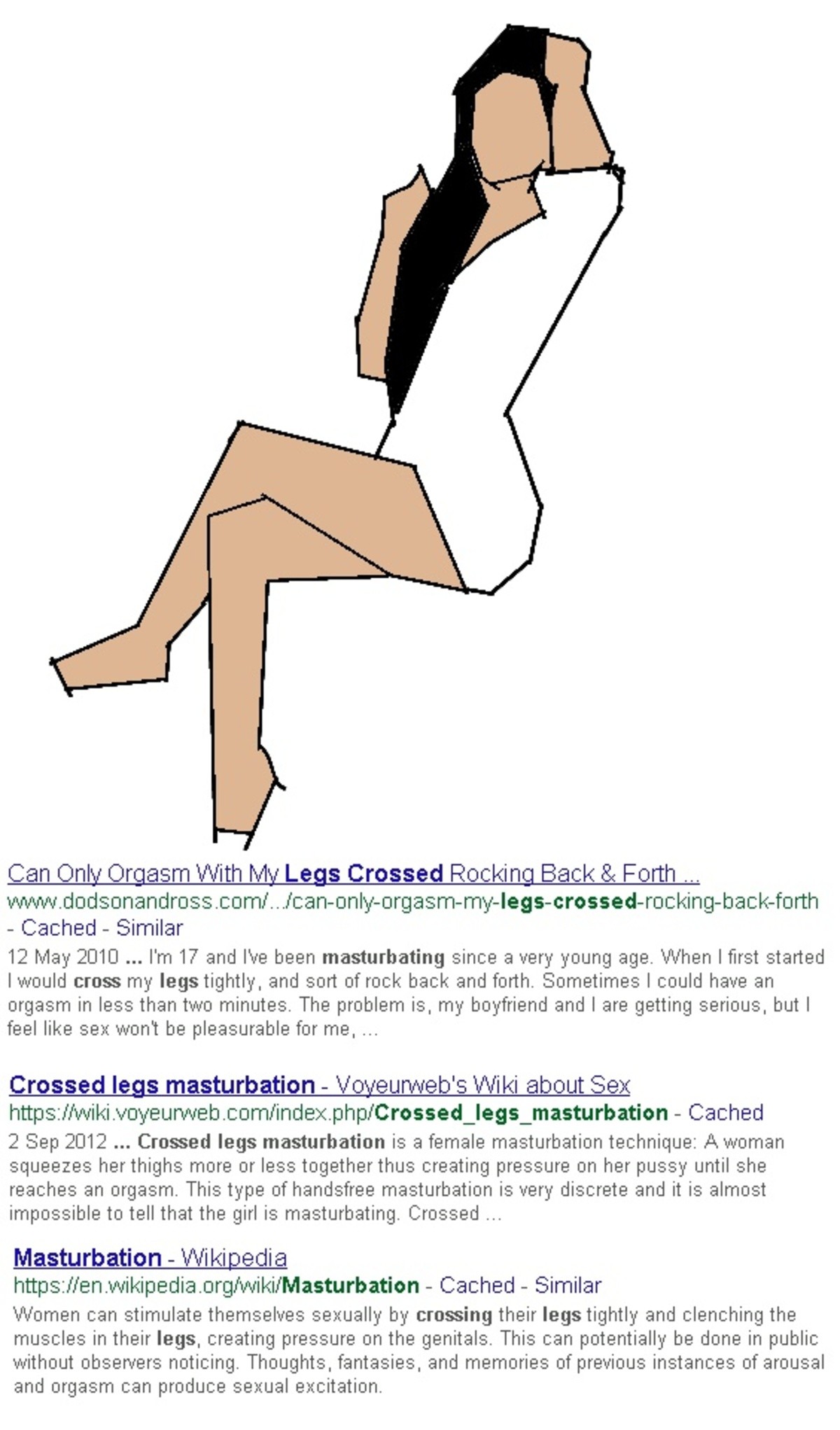 Crossed legs masturbation